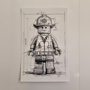 LEGO Black and White Art Print 11x17